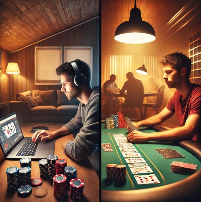 Poker Online vs Live Game