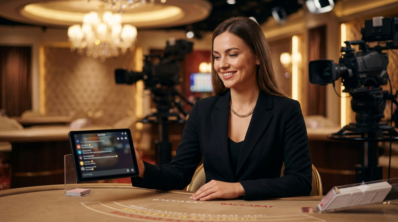 Fitur chat interaktif di live casino